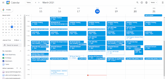 Booked-out monthly view